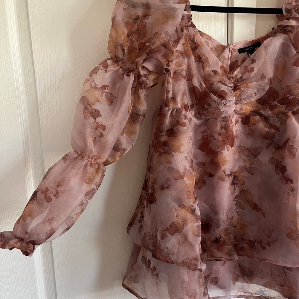 Forever 21 floral baby doll mini dress